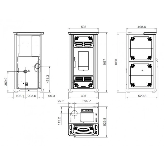 Piec na pellet Serafina (7,1 kW), kominek, piecyk z 23% vat